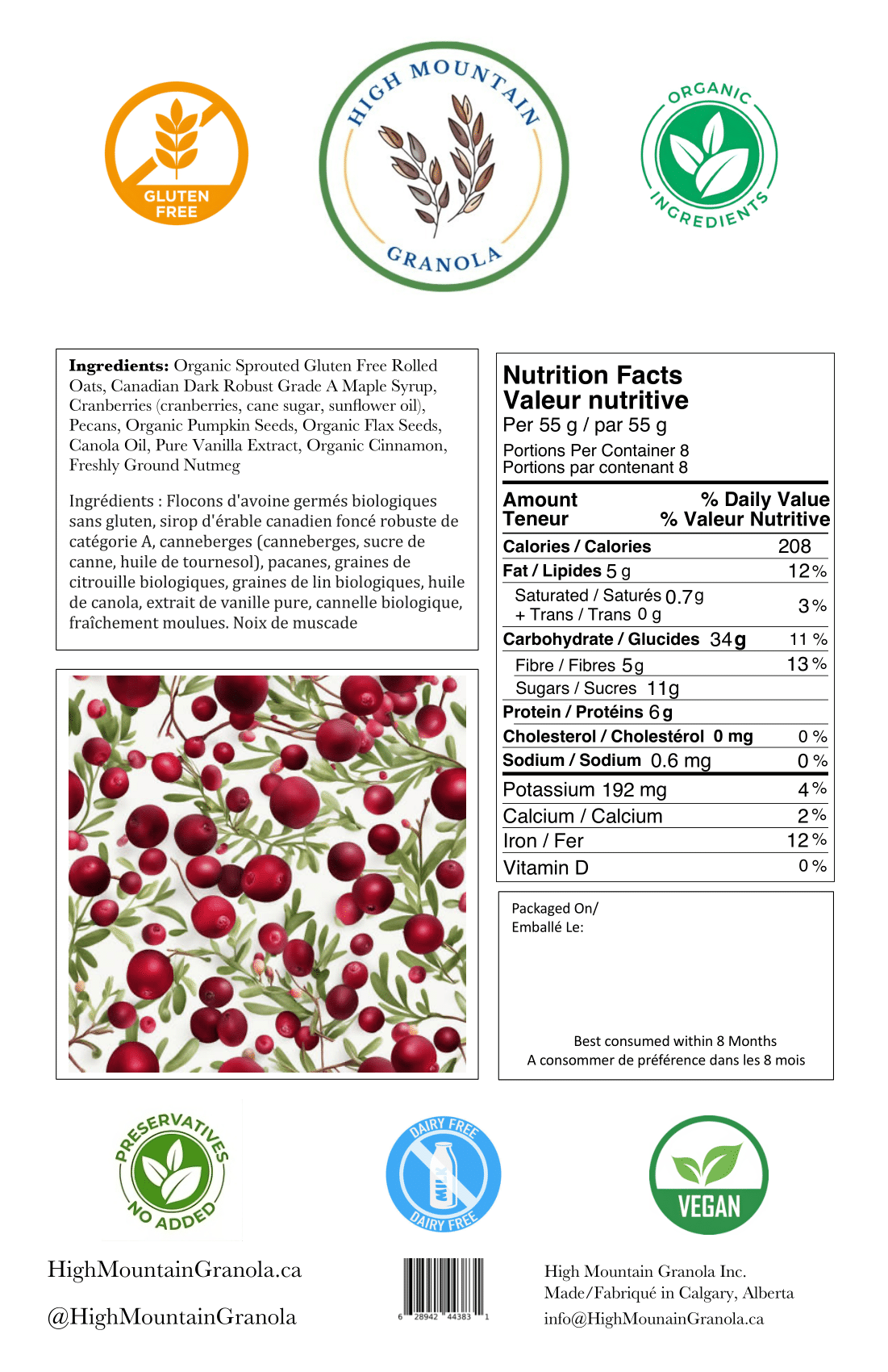 Cranberry Dream - Gluten Free